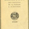 Catalogue des editions de la Pleiade[Каталог издания «Плеяда»][на фр. Языке]